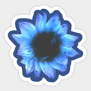 BLUE ABSTRACT SUN-FLOWER Sticker